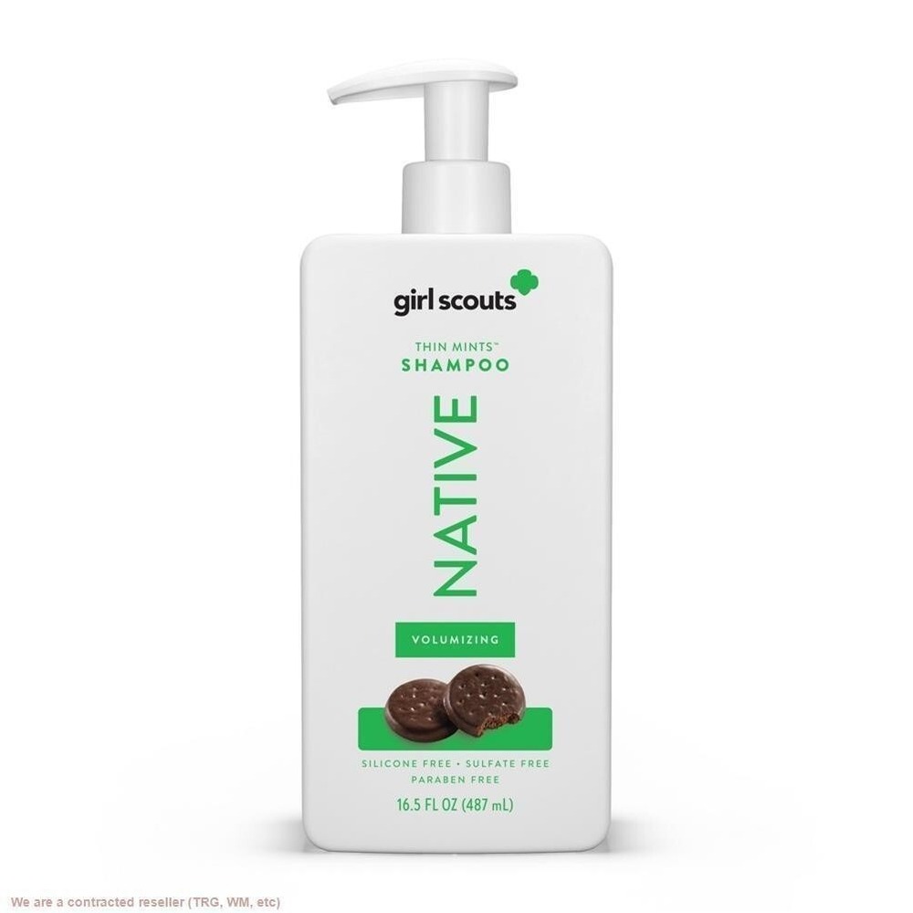 Native Girl Scouts Thin Mint‎ Volumizing Shampoo 16.5 OZ NEW